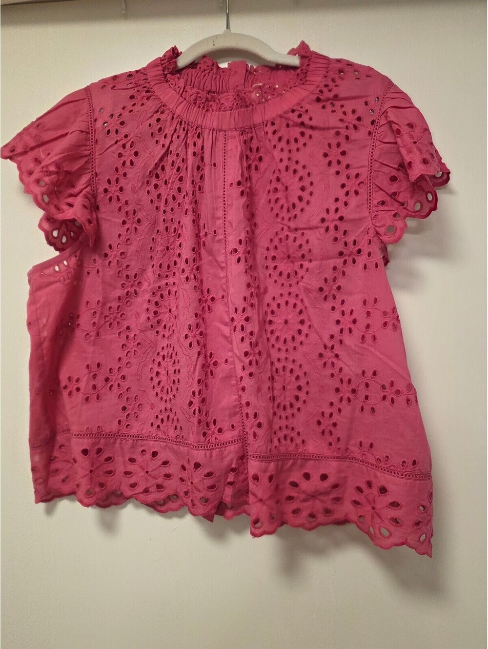 Jennifer & Grace Pink Eyelet Top